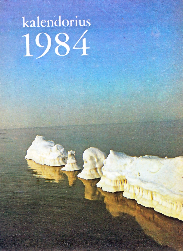 Dvisavaitinis sieninis 1984 m. kalendorius Lietuvos vandenų tema